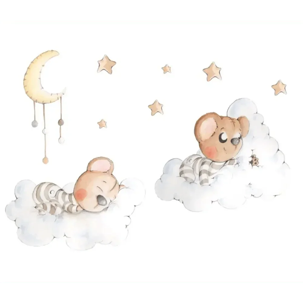 Vinilo Decorativo Infantil ositos - Sueños entre Nubes