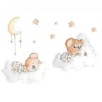 Vinilo Decorativo Infantil ositos - Sueños entre Nubes