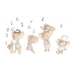 Vinilo Decorativo Infantil Ratitas - Familia de Ratitas para Sueños de Cigüeña