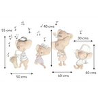 Vinilo Decorativo Infantil Ratitas - Familia de Ratitas para Sueños de Cigueña