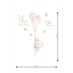 Vinilo Decorativo Infantil Globos bebé NIÑA GLOBO - SUEÑOS DE CIGUEÑA