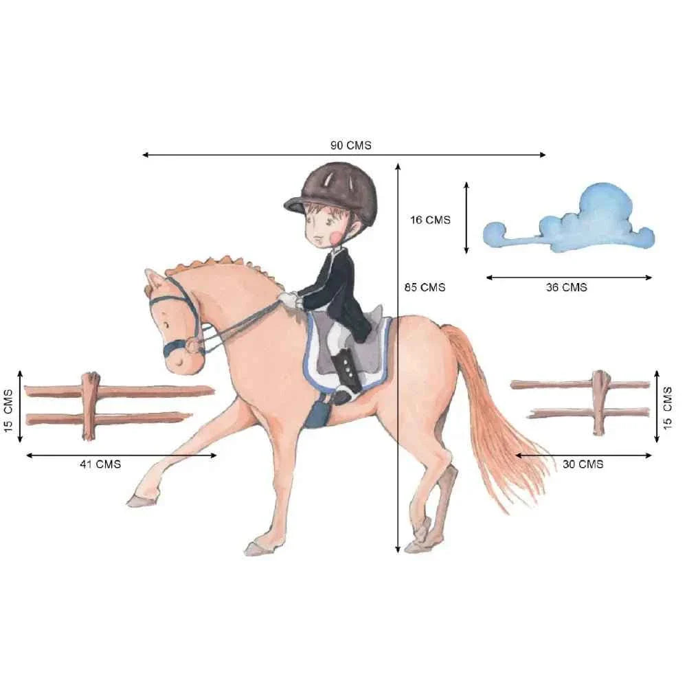 Vinilo Decorativo Infantil Jinete - Perfecto para la Decoración de Habitaciones de Niños