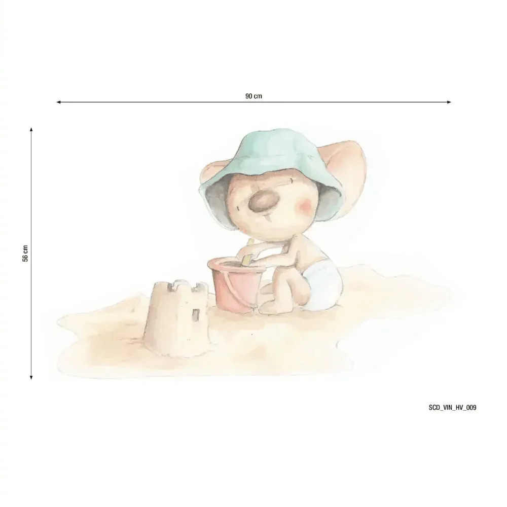 Vinilo Decorativo Infantil JUEGOS EN LA ARENA - Decoración Original para Habitaciones de Niños
