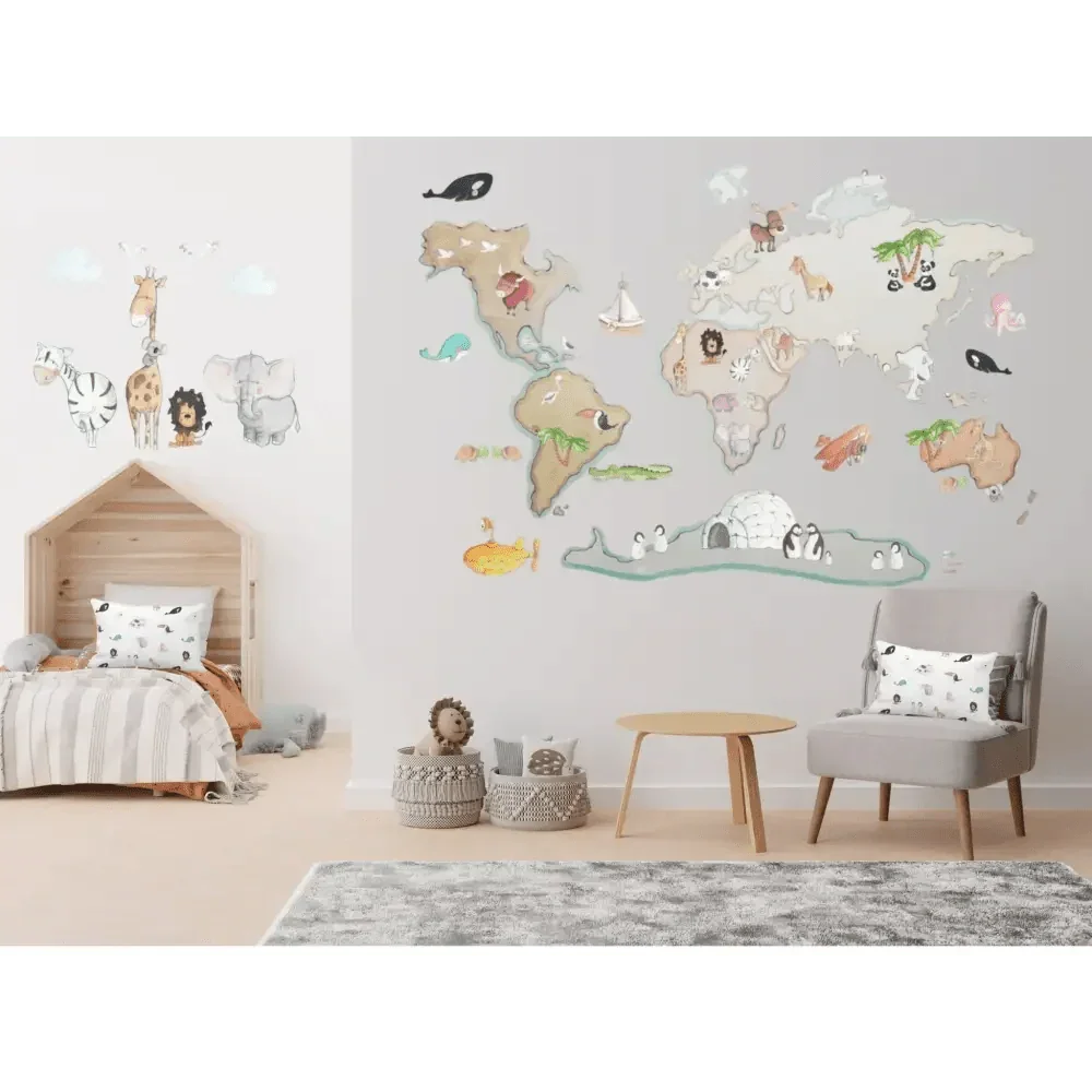 Vinilo Decorativo Infantil MADAGASCAR - SUEÑOS DE CIGUEÑA