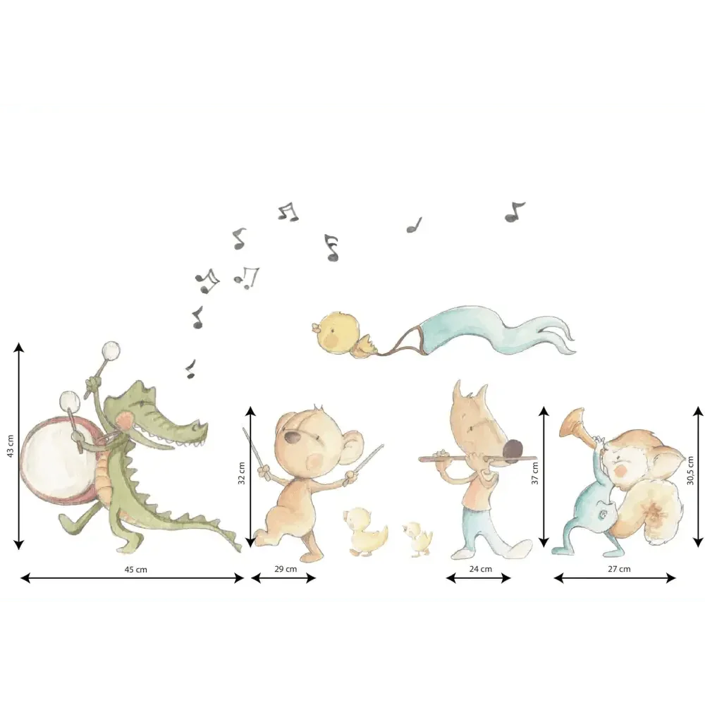 Vinilo Decorativo Infantil MUSICAL BAND 02