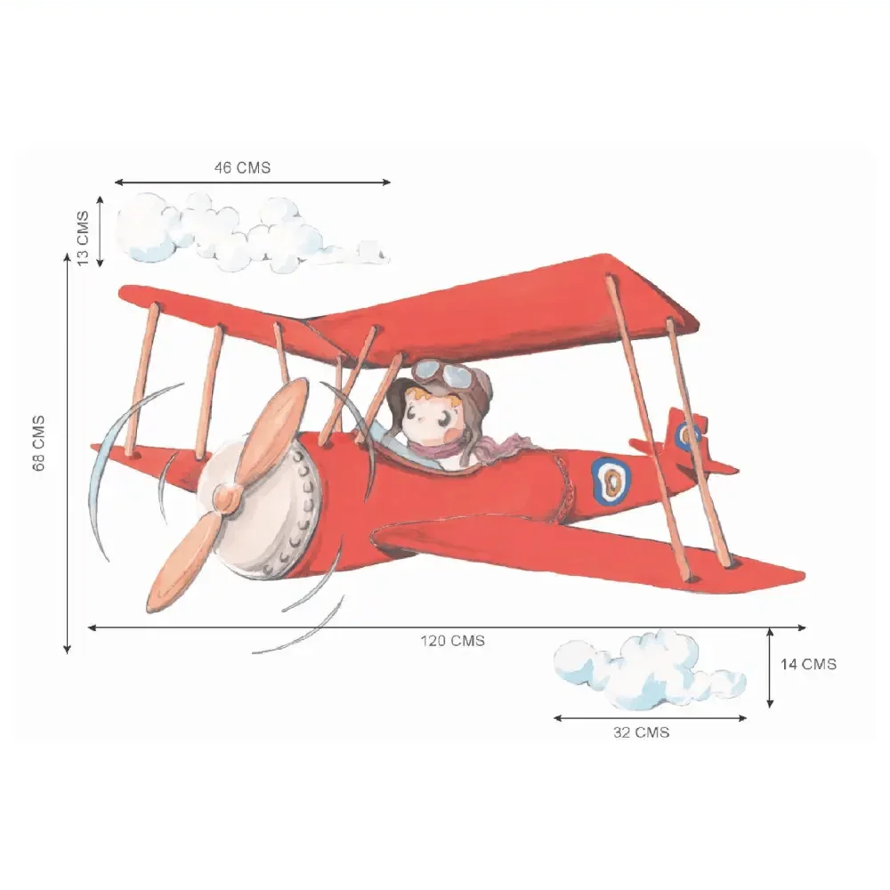 Vinilo Decorativo Infantil PEPO EL AVIADOR - SUEÑOS DE CIGUEÑA