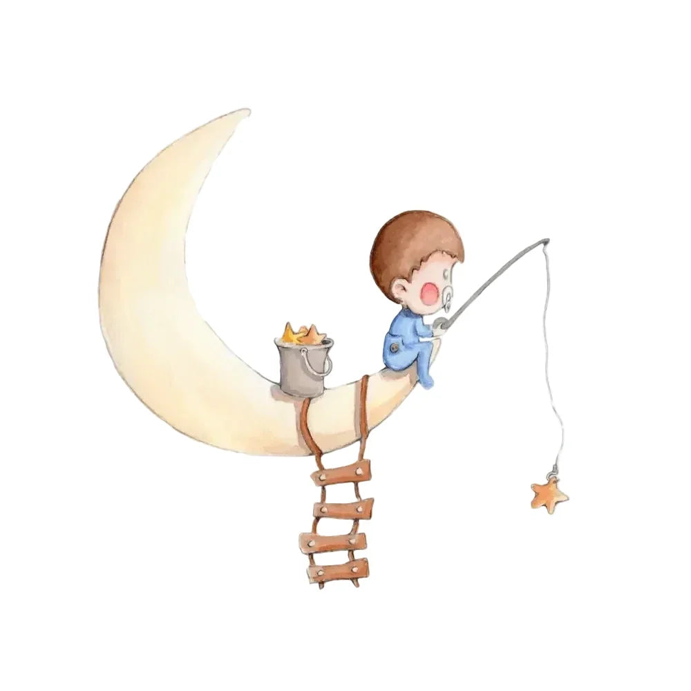 Vinilo Decorativo Infantil FISHING ON THE MOON