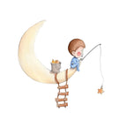 Vinilo Decorativo Infantil FISHING ON THE MOON