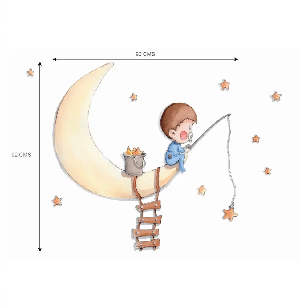 Vinilo Decorativo Infantil FISHING ON THE MOON
