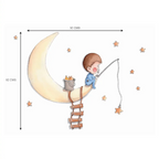 Vinilo Decorativo Infantil FISHING ON THE MOON