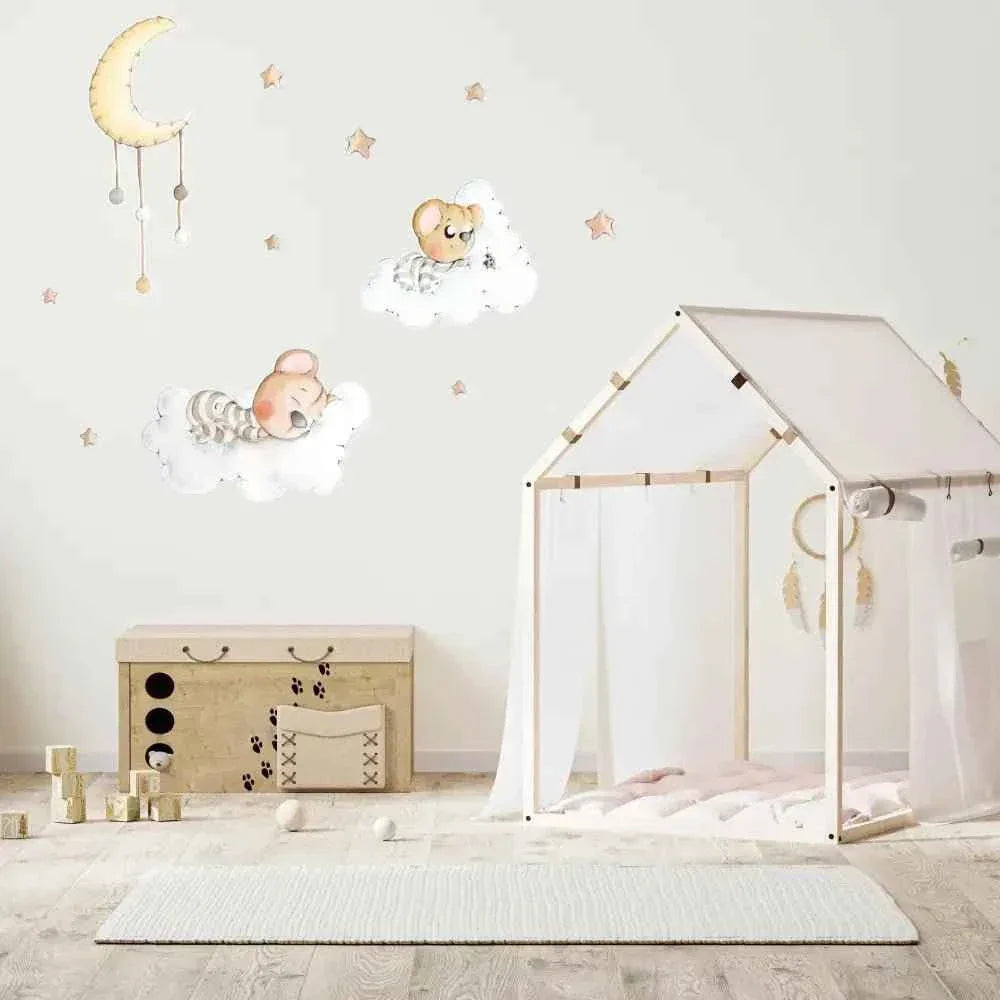 Vinilo Decorativo Infantil SOÑANDO ENTRE NUBES