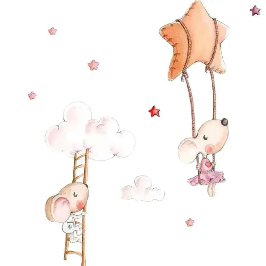 Vinilo Decorativo Infantil Nubes - Vinilos Infantiles para Decorar Habitaciones de Niños