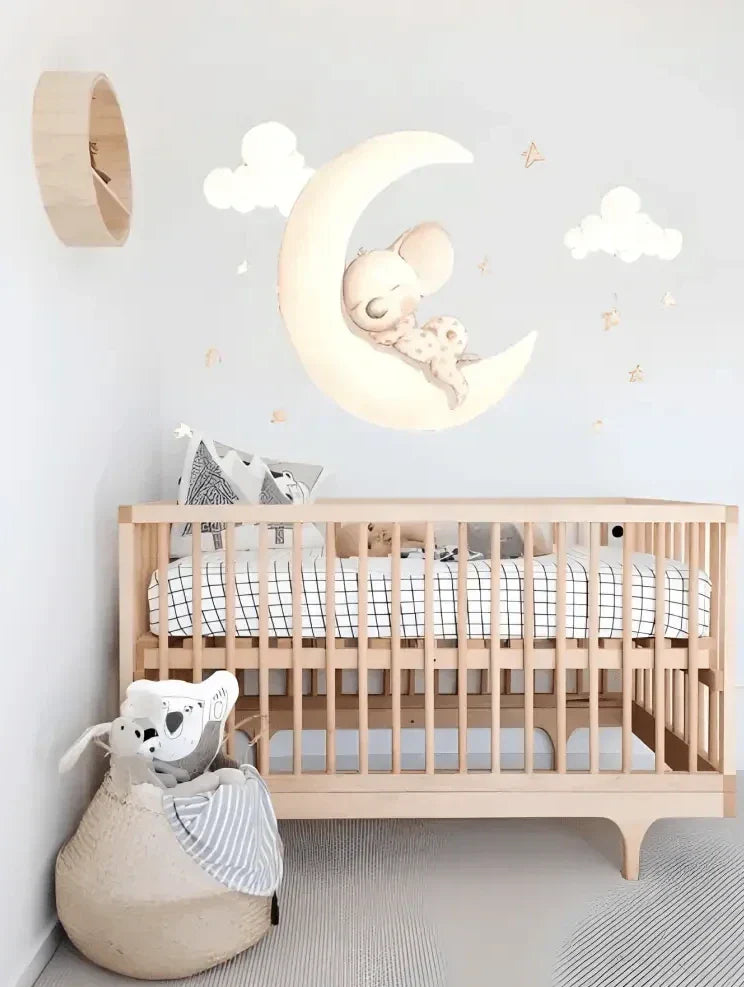 Vinilo Decorativo Infantil SUEÑOS EN LA LUNA - SUEÑOS DE CIGUEÑA