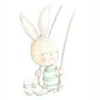 Vinilo Decorativo Infantil CONEJO COLUMPIO