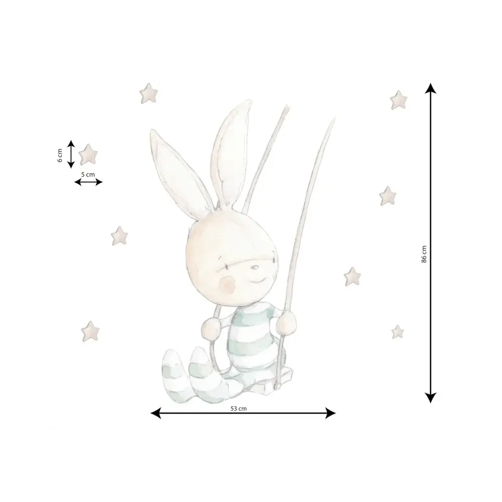 Vinilo Decorativo Infantil SWING RABBIT