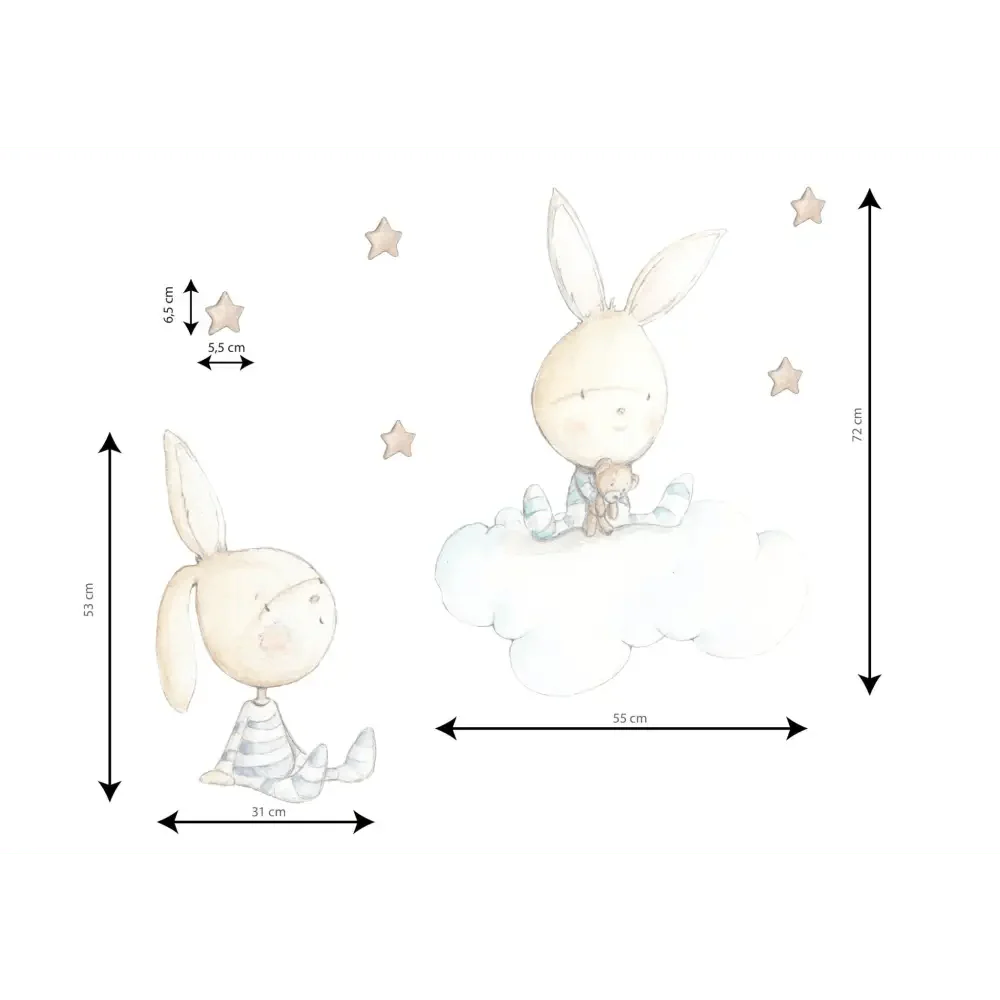 Vinilo Decorativo Infantil TWIN RABBIT
