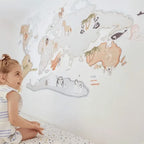 Vinilo Decorativo Infantil Mapa Mundi L 180x120cm