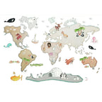 Vinilo Decorativo Infantil Mapa Mundi L 180x120cm