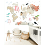 Vinilo Decorativo Infantil World Map XL GLOBOS 220x180cm