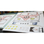 Vinilo Decorativo VAN Roja 95x95cm