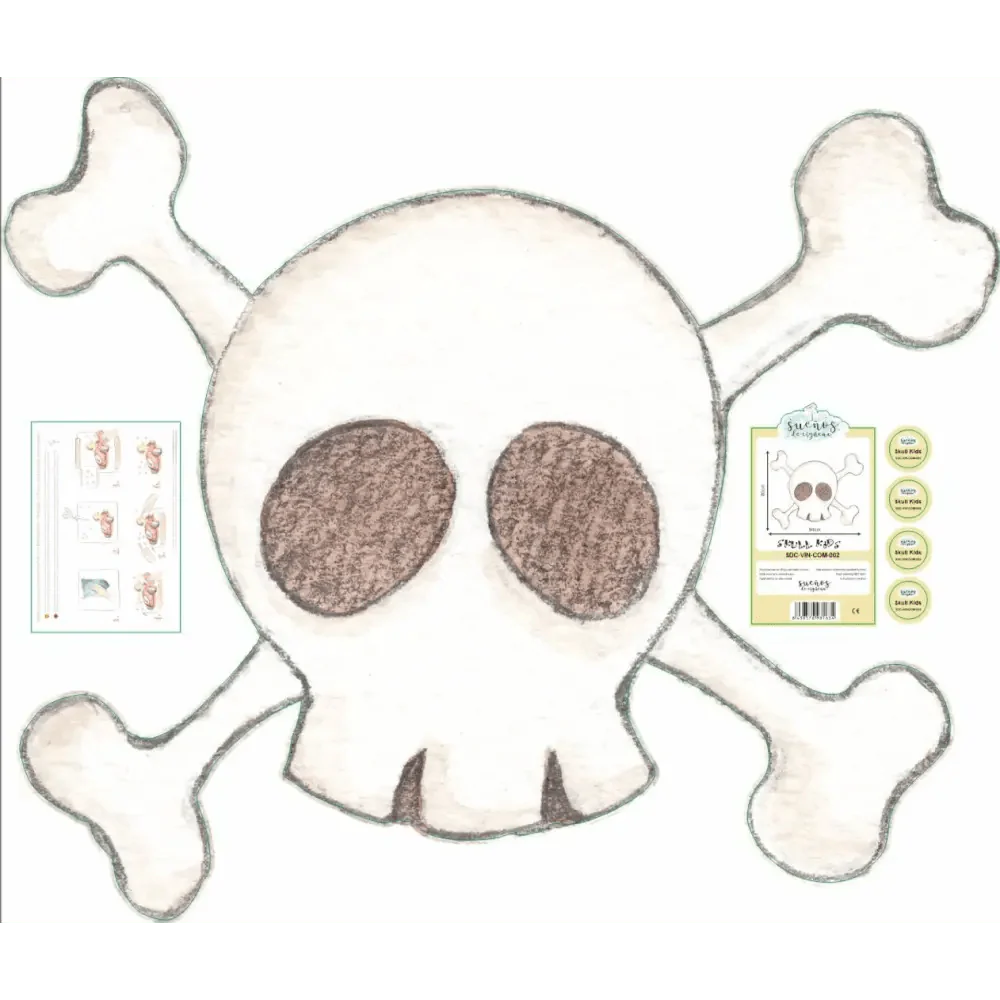 Vinilo Infantil "Small" SKULL 80x94cm