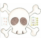 Vinilo Infantil "Small" SKULL 80x94cm