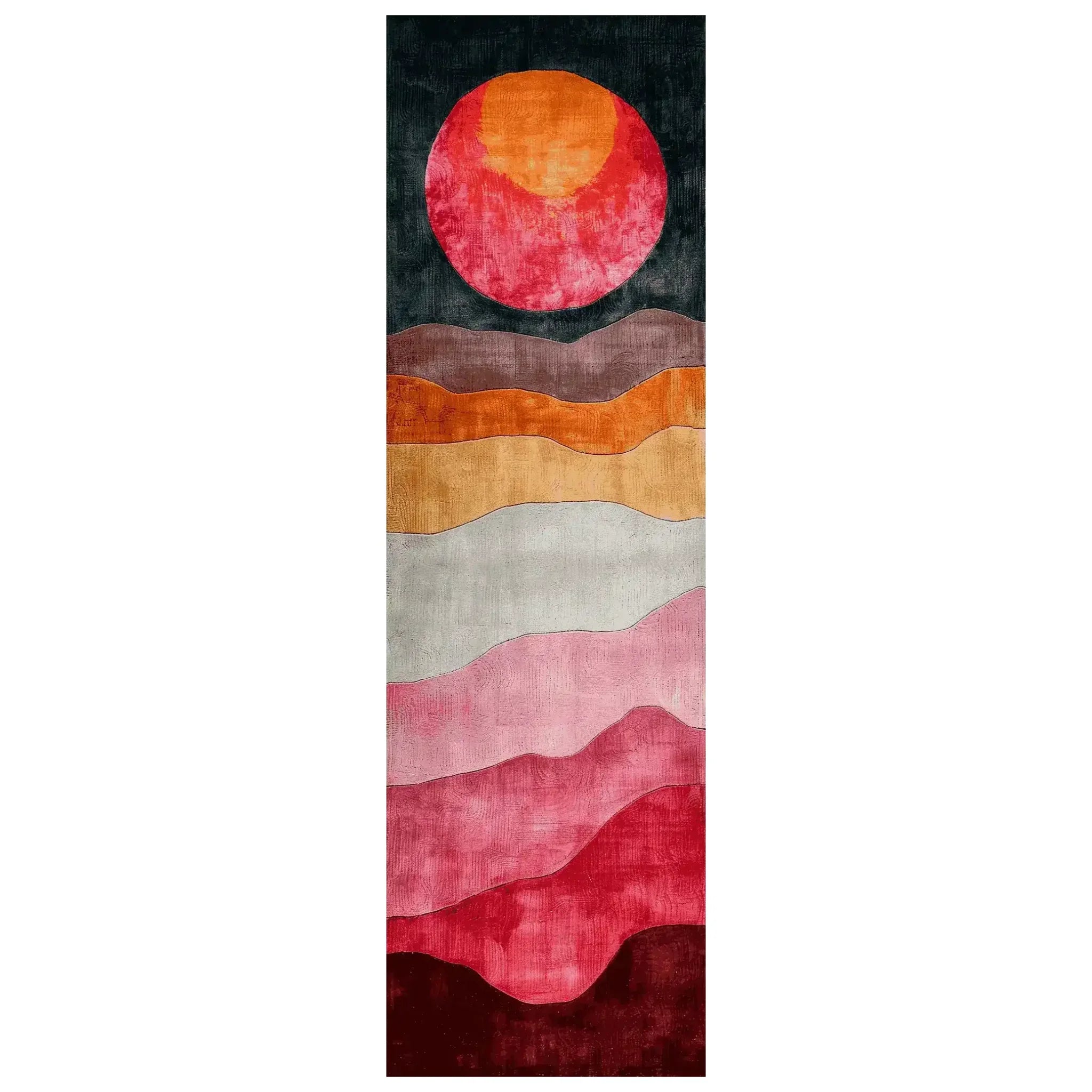 Sunset Horizon Layers Hand Tufted Runner Rug