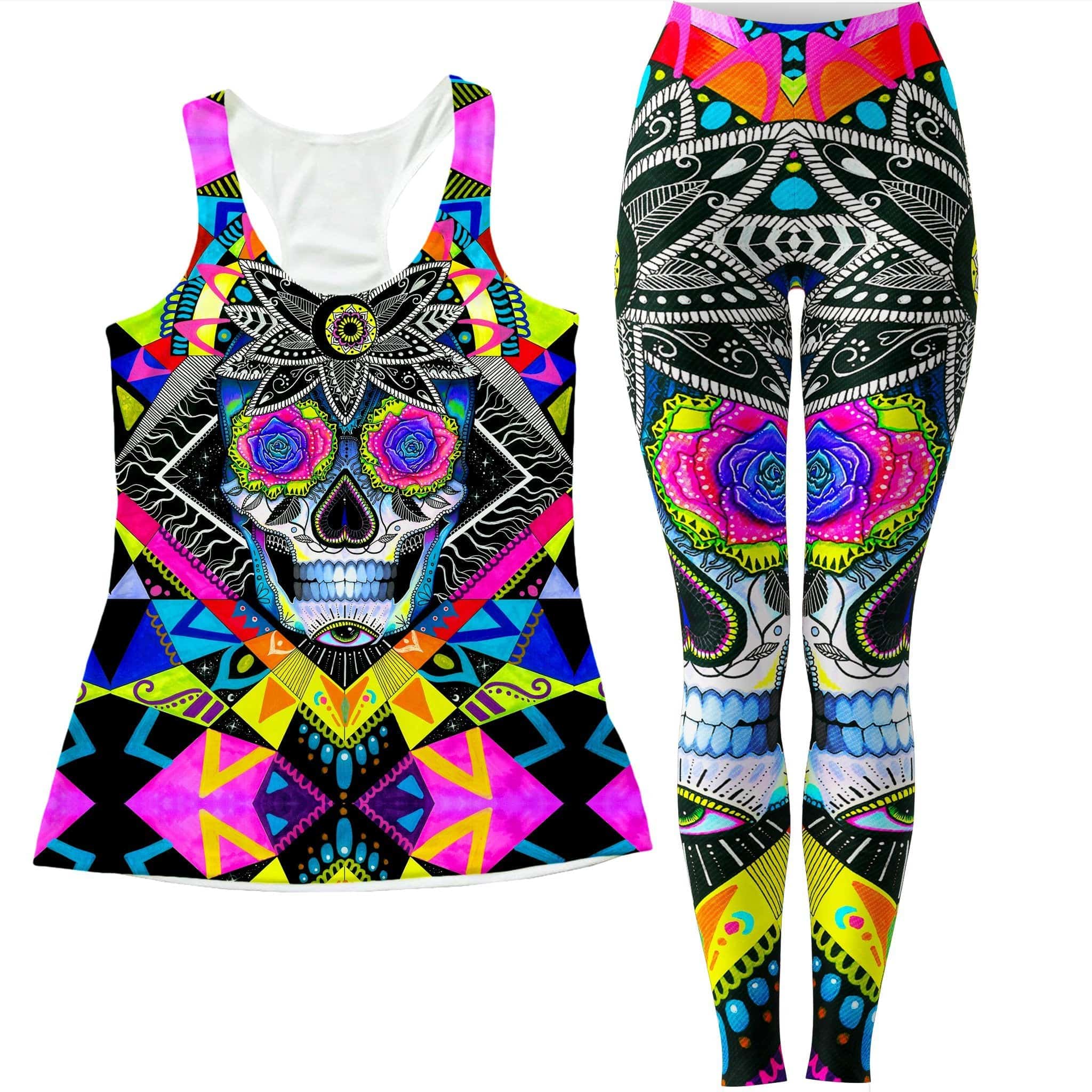 Suger Skull Women's Tank and Leggings Combo