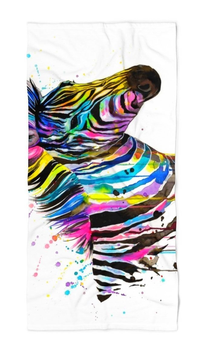 Zebra Bunt Beach Throw