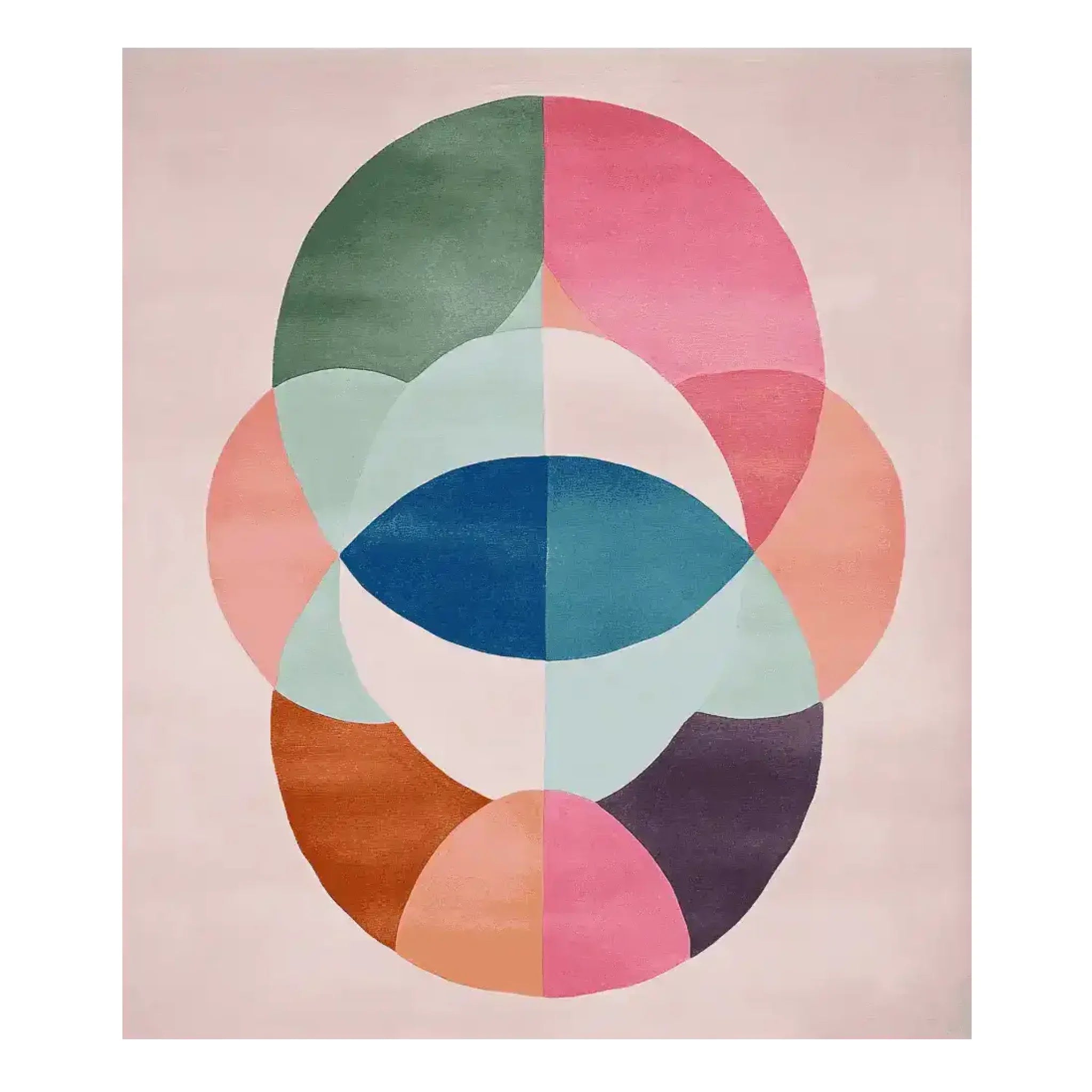 Symmetry in Color Hand Tufted Rug