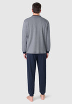 Pijama Hombre Invierno Premium Tapeta Algodón Punto - Azul 55022_22