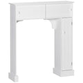 Over Toilet Bathroom Organizer, Freestanding Storage Cabinet with Adjustable Shelves, White