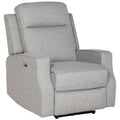 Electric Recliner Armchair, Fabric Reclining Chair with Adjustable Leg Rest, Grey