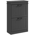Shoe Rack Cabinet with 4 Flip Drawers and Adjustable Shelves, Holds 10 Pairs, Black