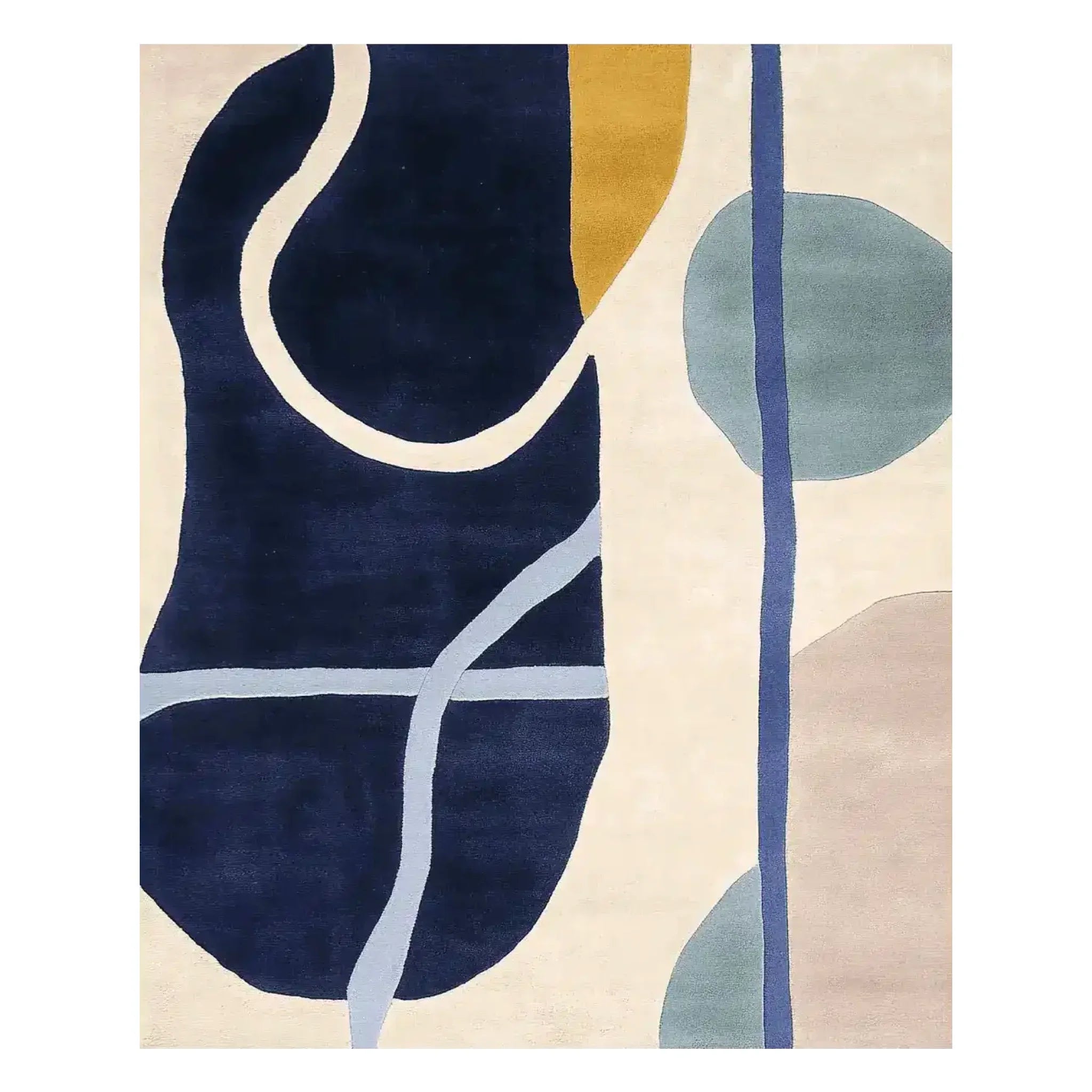 Tangled Flow Form Hand Tufted Rug