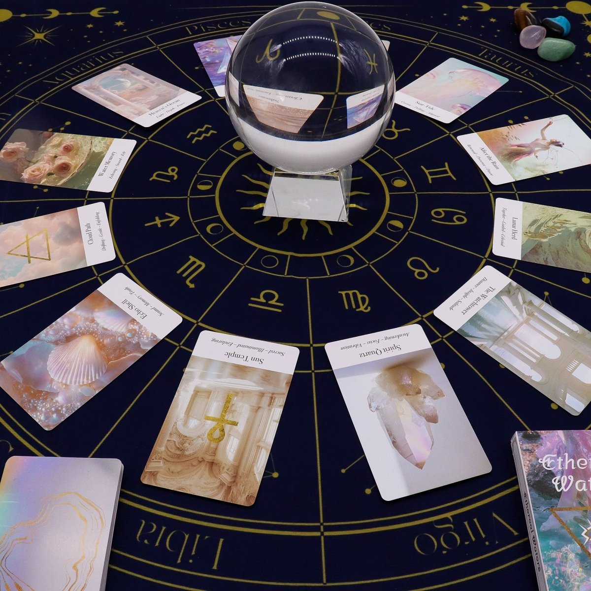 Tapete para lectura del Tarot - Zodiaco