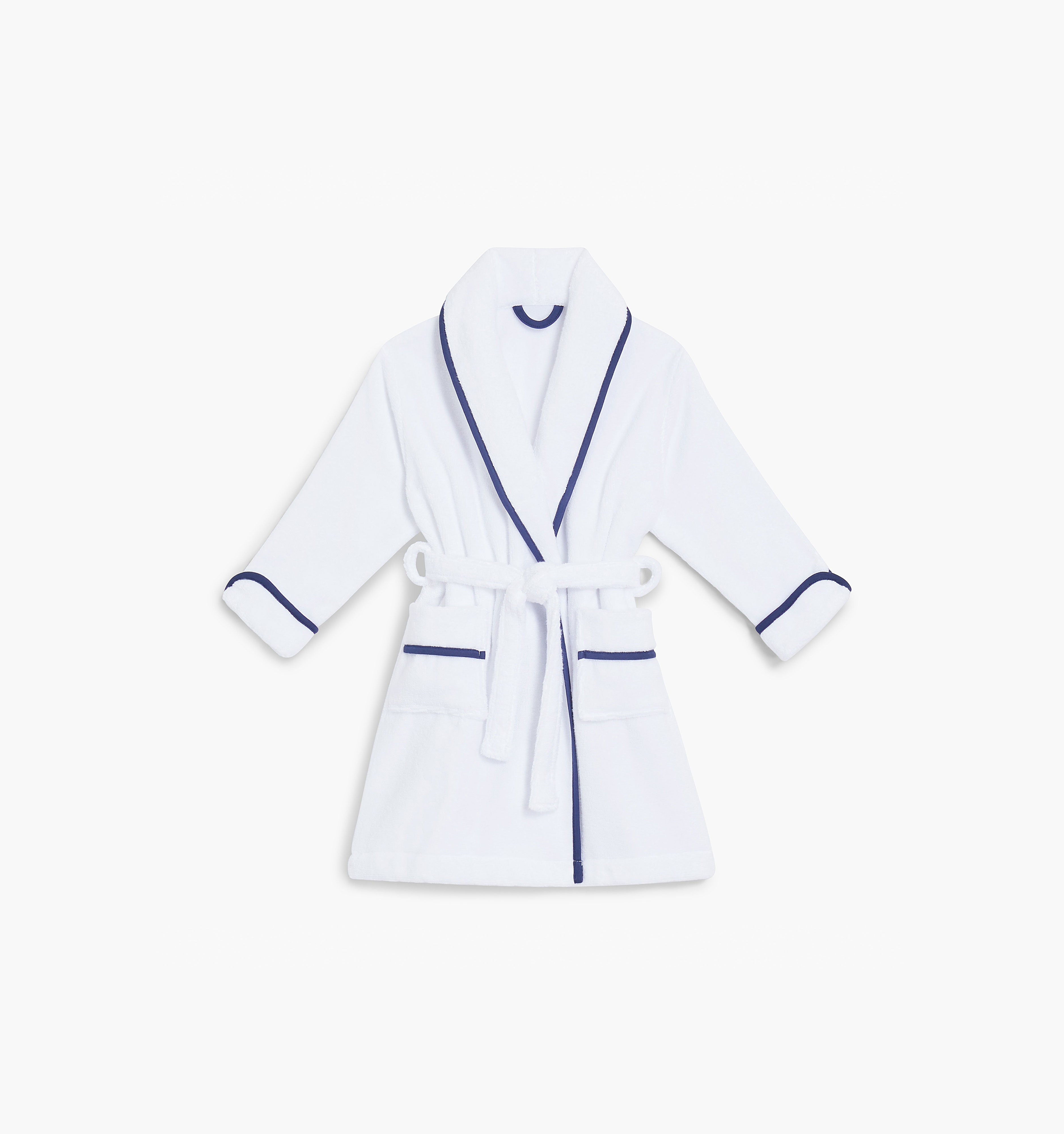 The Tiny Hotel Robe / White/Navy    By Hill House Home