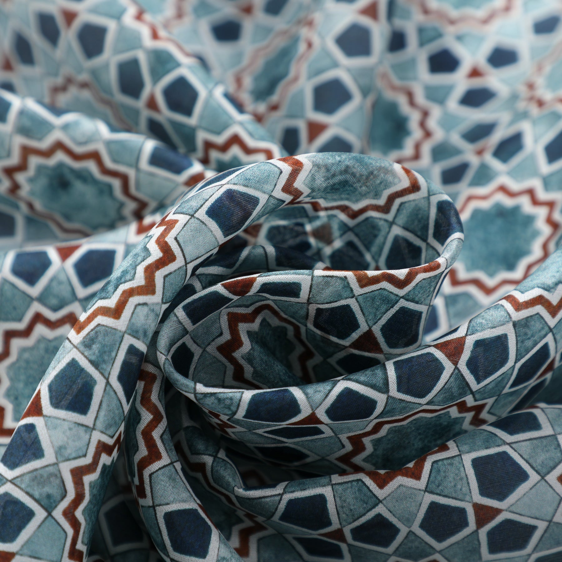Islamic Art Design Silk Scarf Rihla V1