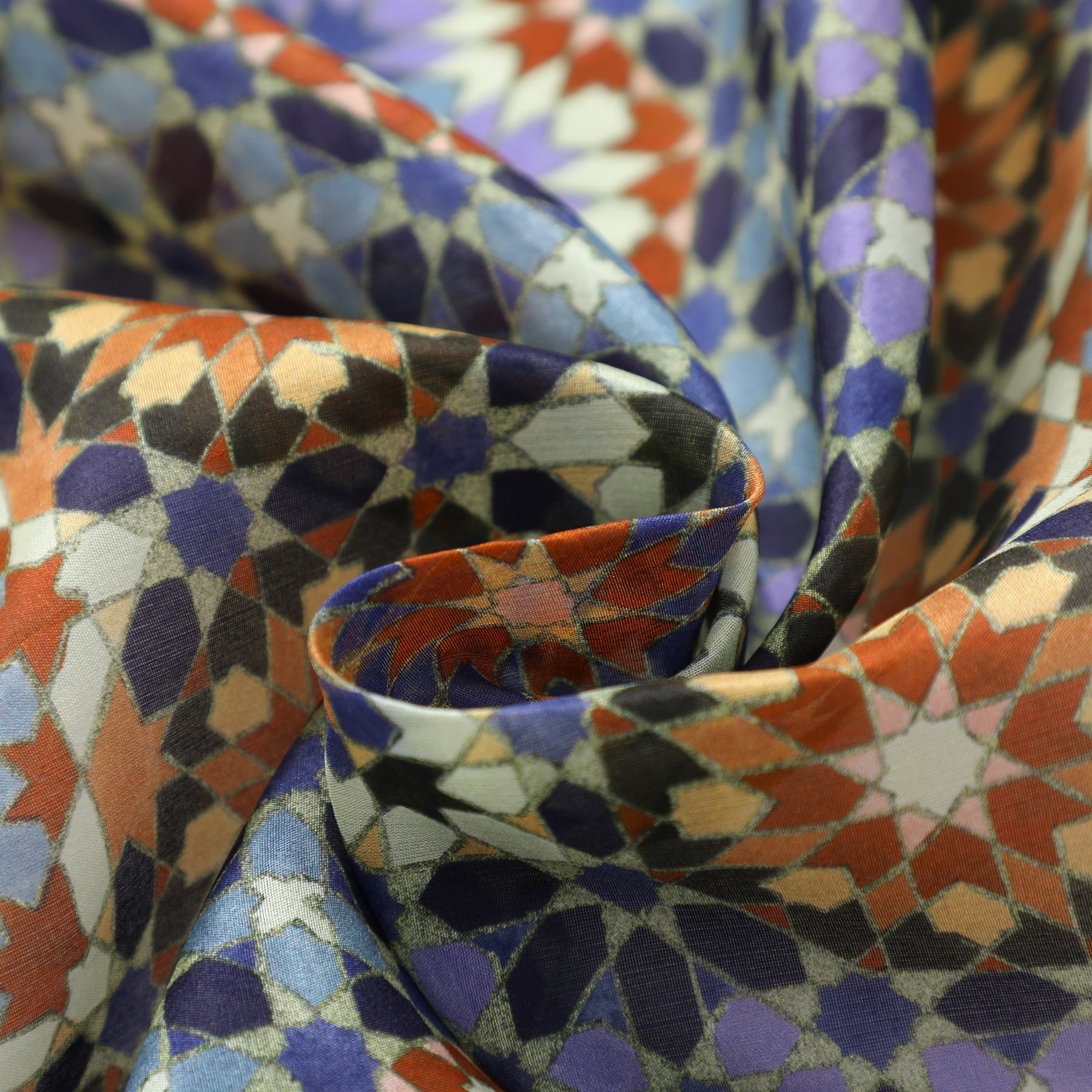 Purple & Brown Silk Scarf Baraka V2