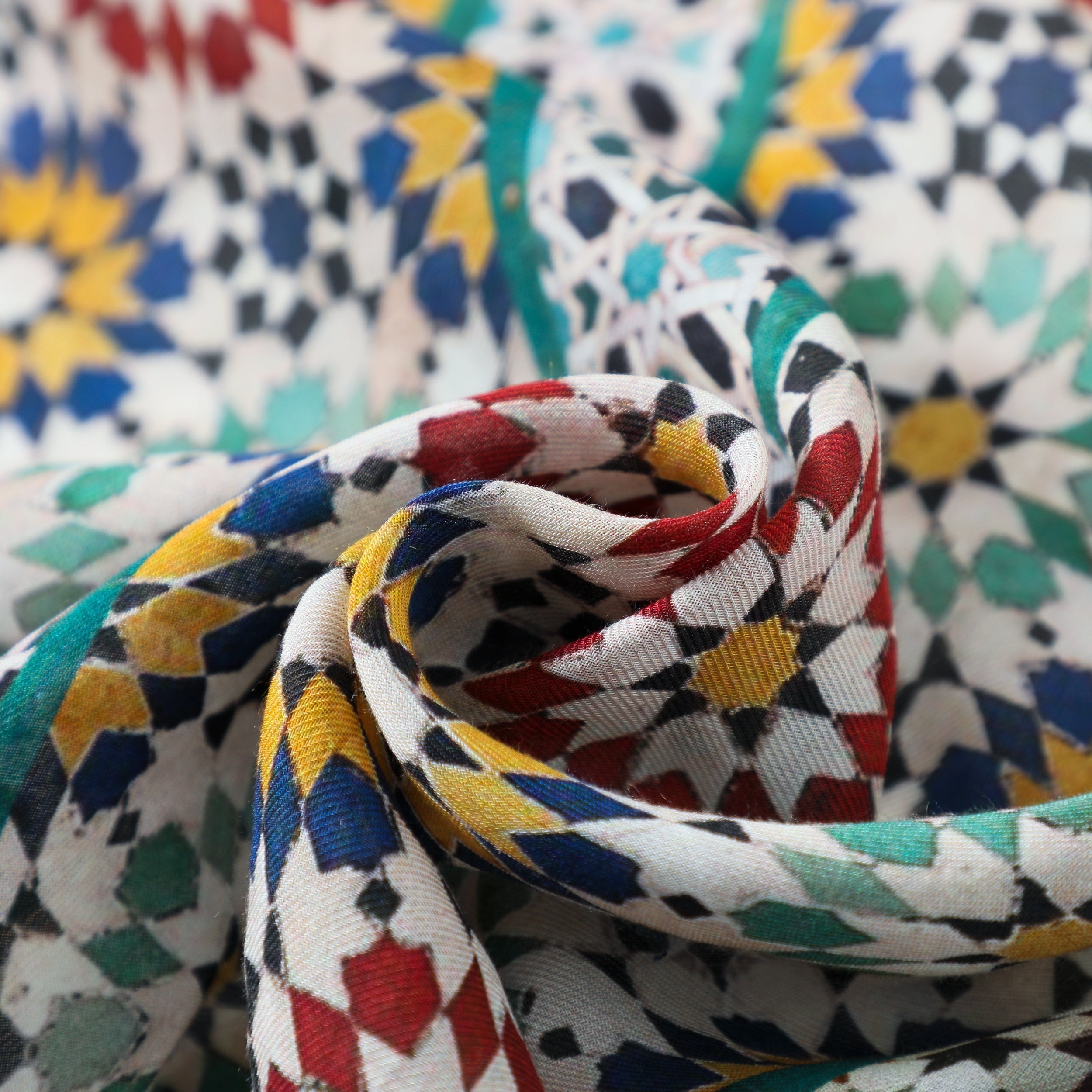Moroccan Mosaic Tiles Inspired Scarf Zagora