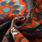 Islamic Art Scarf – Red & Blue Mandala Design, 100% Modal - Bahar