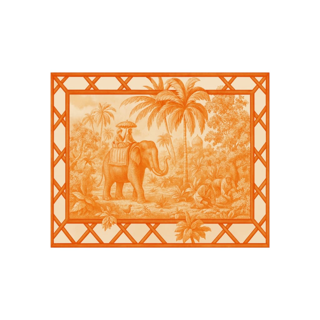 The Elephant of Cambodia Fine Art Poster - Orange