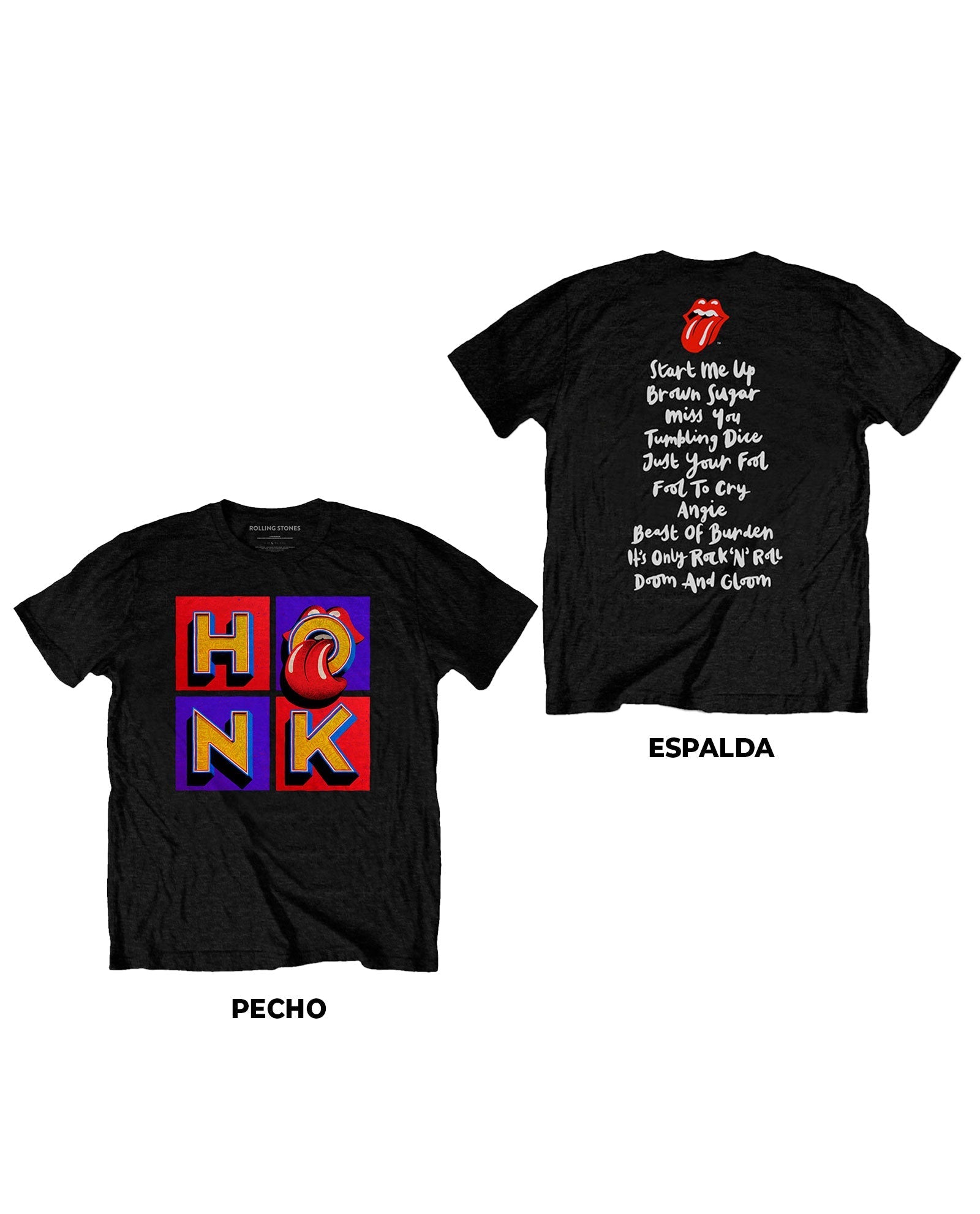 The Rolling Stones - Camiseta "Honk Album Track list" Unisex
