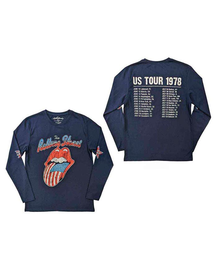 The Rolling Stones - Camiseta Manga Larga "US Tour '78" Unisex