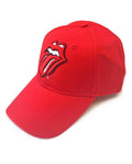 The Rolling Stones - Gorra Béisbol Roja "Classic Tongue" Bordada