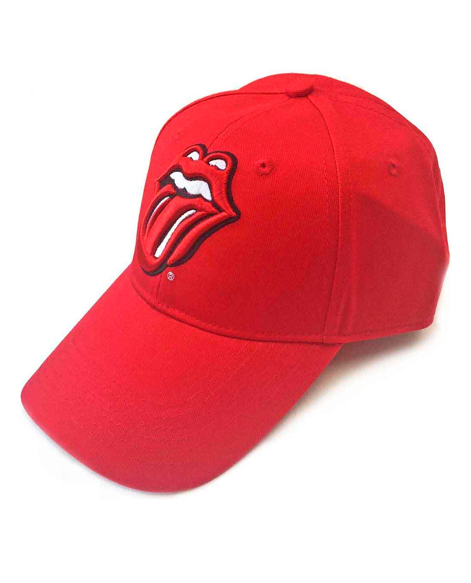 The Rolling Stones - Gorra Béisbol Roja "Classic Tongue" Bordada