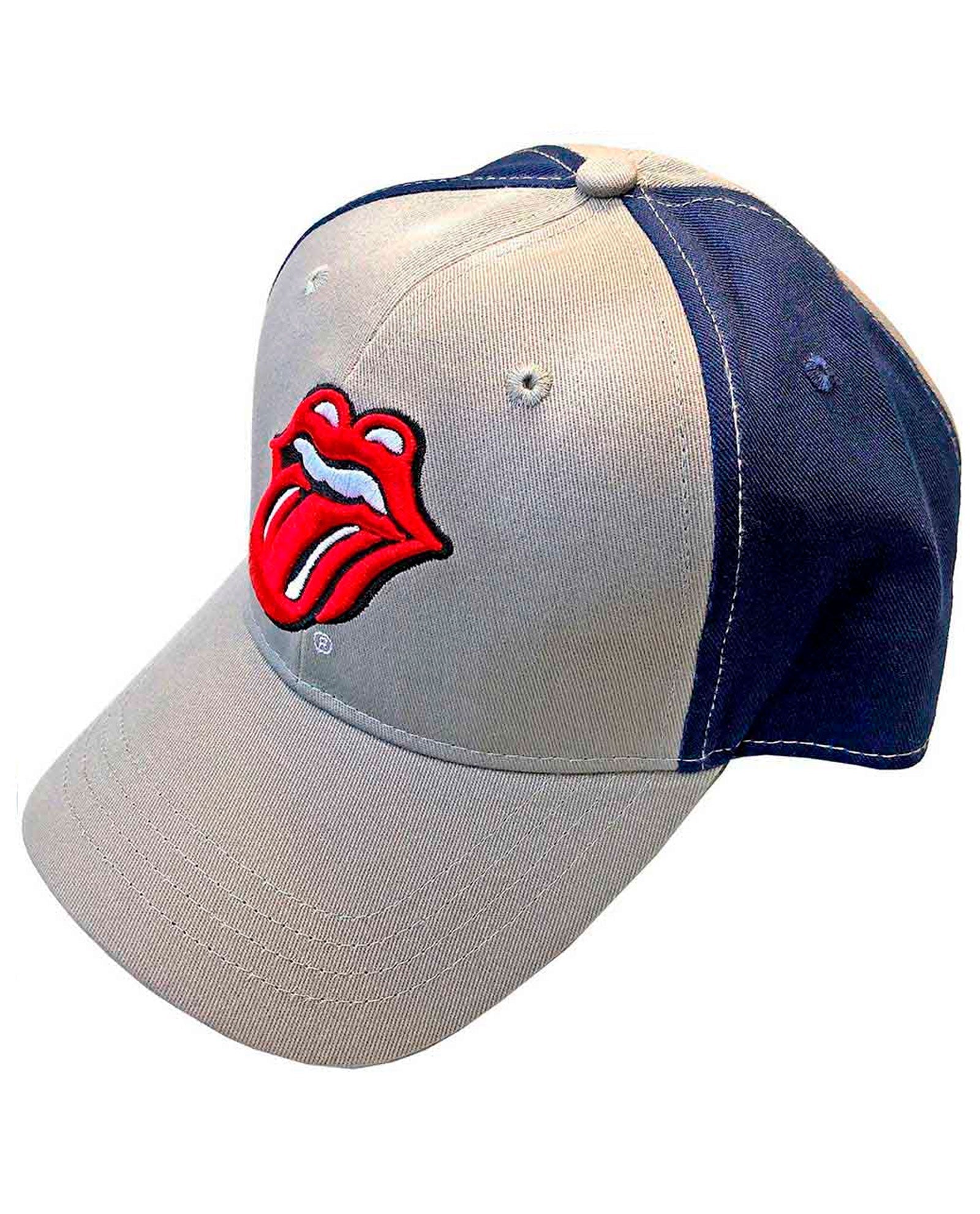 The Rolling Stones - Gorra "Classic Tongue" Duotono Gris Claro-Azul