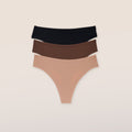Lounge Underwear Nude Thong (3 Pack) - Multi