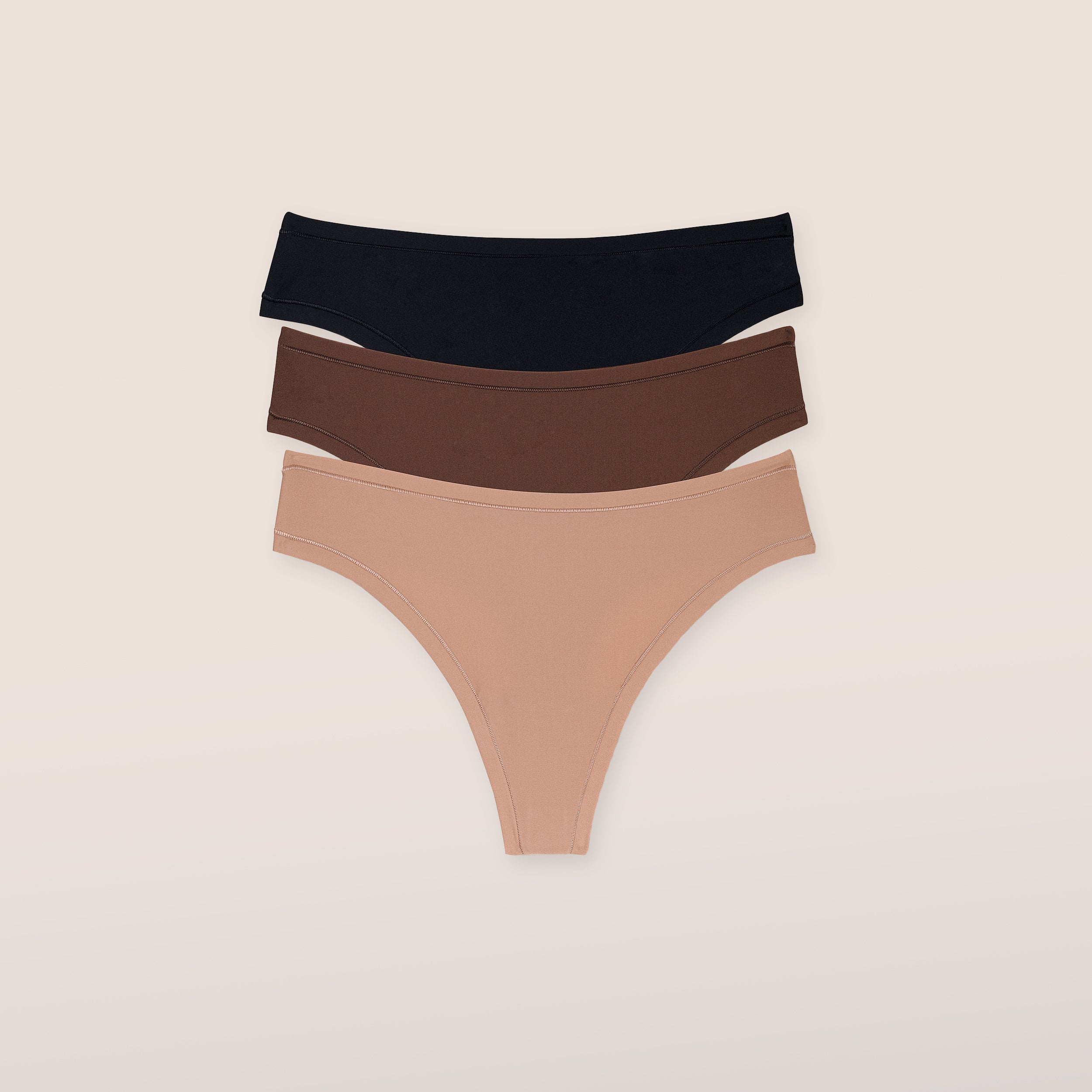 Lounge Underwear Nude Thong (3 Pack) - Multi