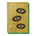 Three Evil Eyes Viscose Hand Tufted Wool Rug
